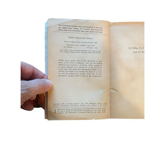 Ernest Hemingway Green Hills of Africa Paperback Book Classic Violent Dramatic - Picture 8 of 8